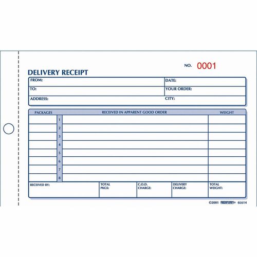 Book, Receipt, Delivery