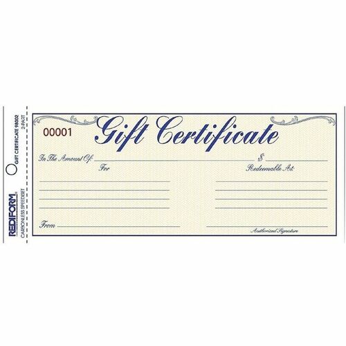 Form, Gift Certificate, With Envelope 25/PK