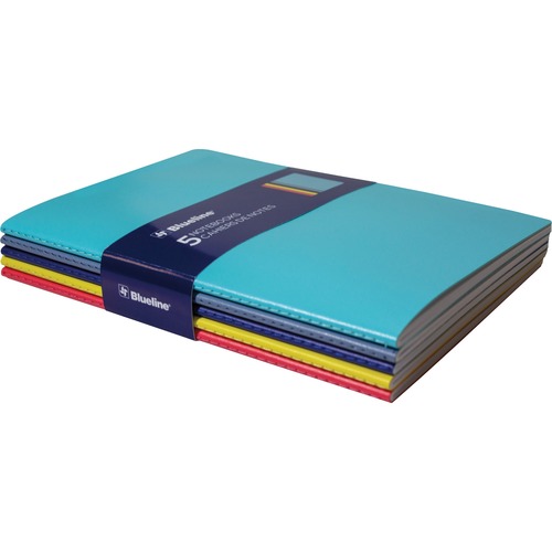 Notebooks, Soft Cover, 64 Pages, 8-1/2" x 11", Assorted 5/PK