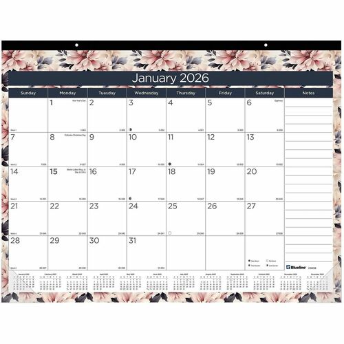 Monthly Deskpad, 22x17, Abflorl