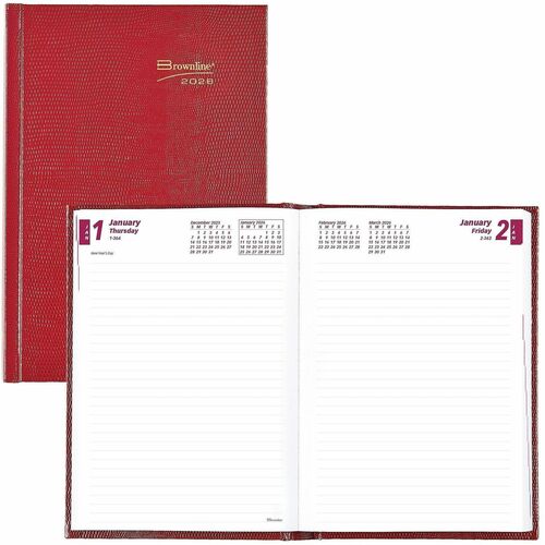 Planner, Day/Month, 8x5, Red
