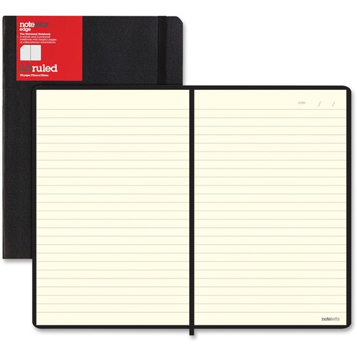 Notebook, Noteletts Edge, Flexible Cover, 9" x 6", Black