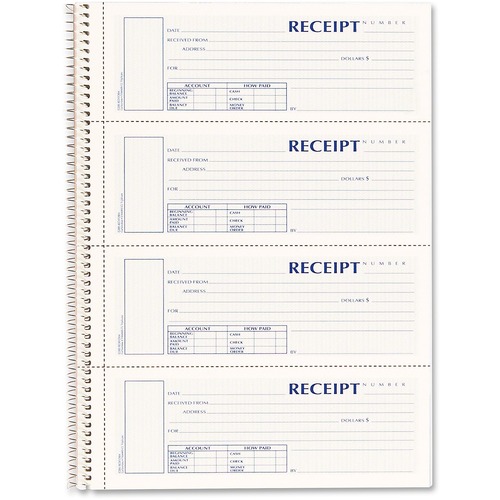 Book, Receipt, Money, 2-3/4x7