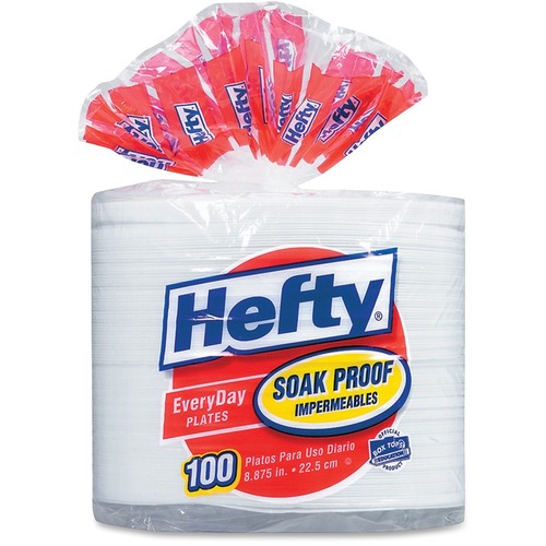 Plate, 9" Foam, Hefty, 100/PK 6/CT
