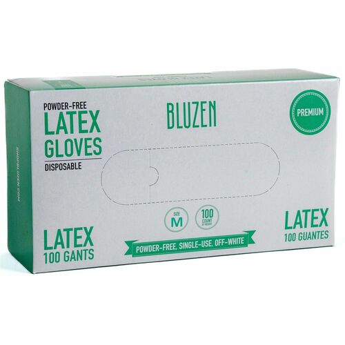 Gloves, Latex, Powder Free, Medium 100/BX