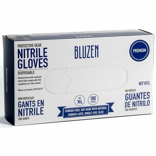Gloves, Nitrile, Disposable, Black, XL, 100/BX 10/CT