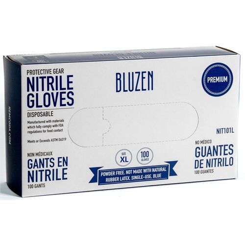 Gloves, Nitrile, Extra, Disposable, Black, XL, 100/BX 10/CT