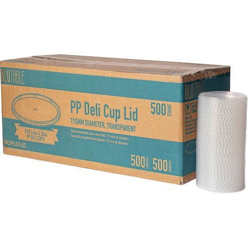 Container Lids, Polypropylene, 16/32 Oz, Cl 500/CT