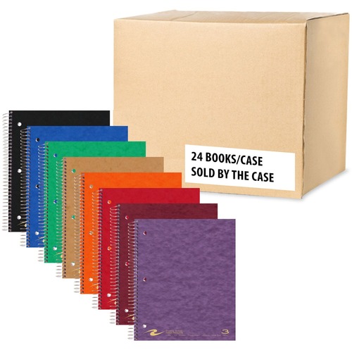 Notebook, Wirebound, 3 Subject, College 24/CT
