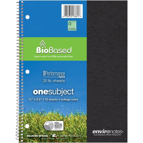 Notebook, Wirebound, 1 Subject, Recycled