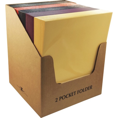 2-Pkt Folder, Laminated, Assorted 100/CT