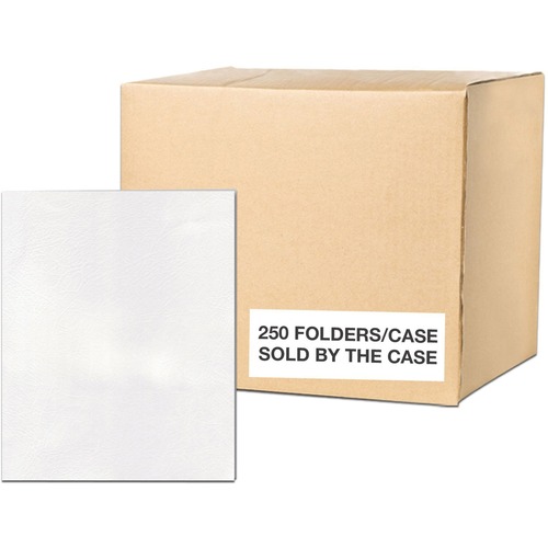 Folder, Embossed, White 250/CT