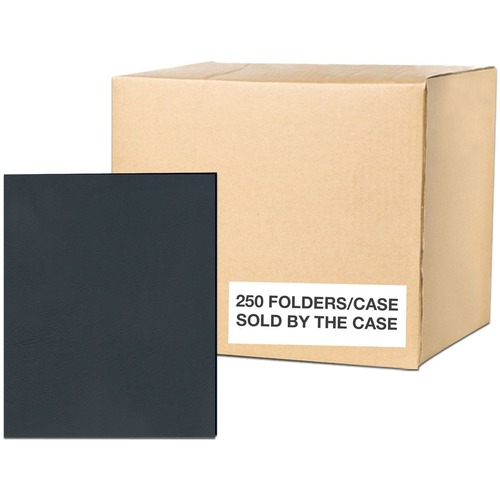 Folder, Embossed, Black 250/CT