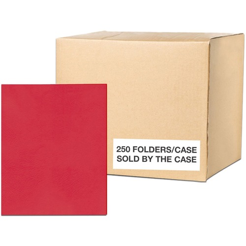 Folder, Embossed, Red 250/CT