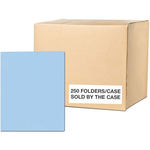 Folder, Embossed, Light Blue 250/CT
