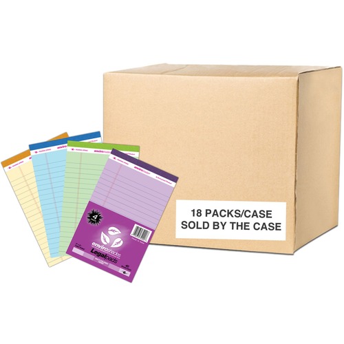 Colored Legal Pad, Asst, 5x8 18/CT