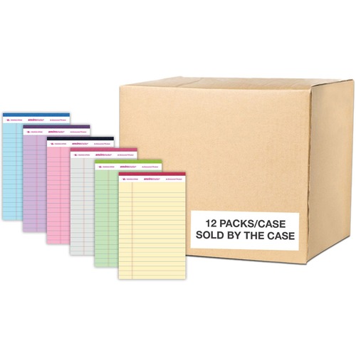 Assorted 5 x 8 Legal Pads 12/CT