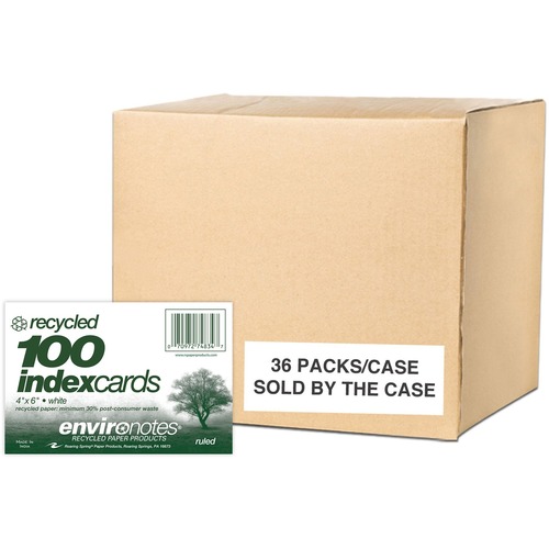 Index Cards, 4x6, White, Lined 36/CT