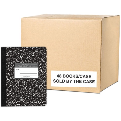 Marble Comp, Black, Wide, 50 Sheets 48/CT