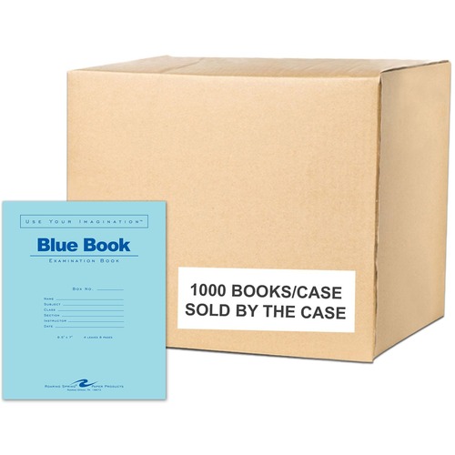 Exam Book, Blue, 8.5 x 7, 4 Sheet 1000/CT