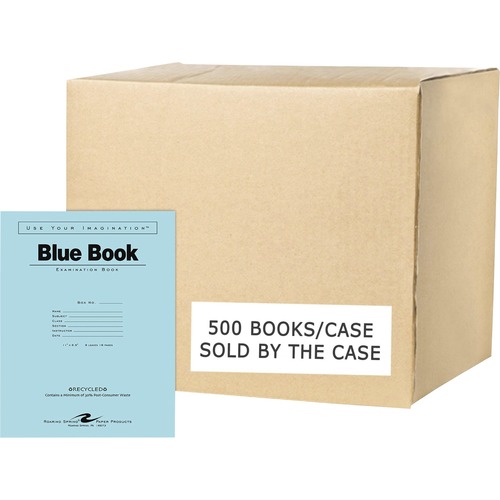Exam Book, Blue, 11 x 8.5, 8 Sheet 500/CT