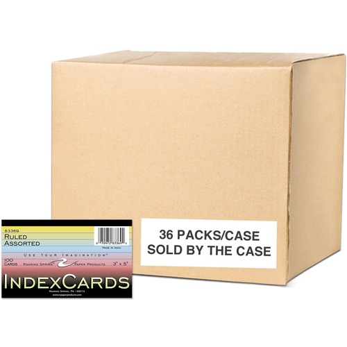 Index Cards, Asstd, 3x5 36/CT