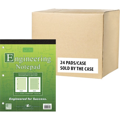 Engineer Pad With Cover, Green 24/CT