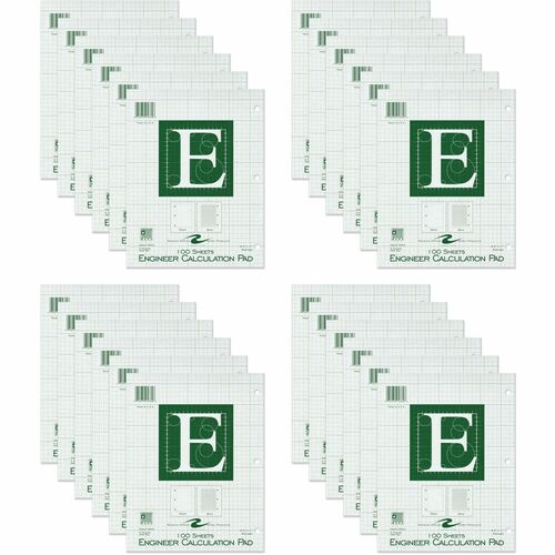 Engineer Pad, Green, 100 Sht 24/CT
