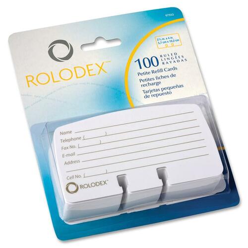 Refill, Rotary Card, Petite, White 100/PK