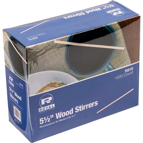 Coffee Stirrers, Wood, 5-1/2" L, Natural 1000/BX