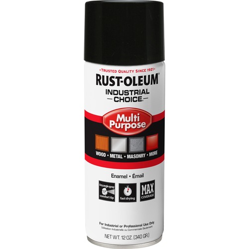 Spray Paint, Gloss, Black, 12 Ounce