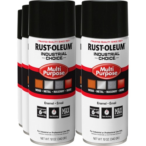 Spray Paint, Gloss, Black, 12 Ounce 6/CT