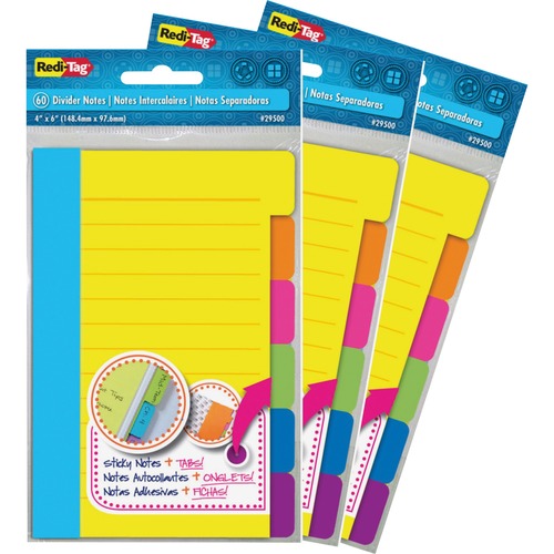 Notepad, Sticky, Tabbed 3/PK