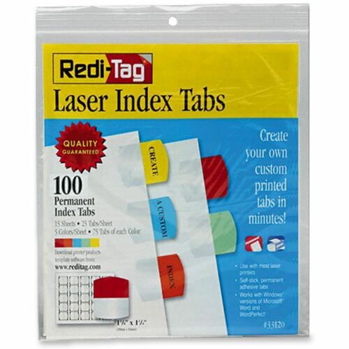 Refill, Tab, Laser, Assorted 100/PK