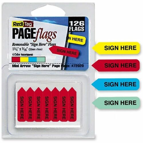 Flags, Sign Here, Mini, Ast 126/PK