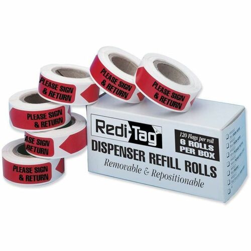 Refill, Tag, Sign/Return, Red 6/BX