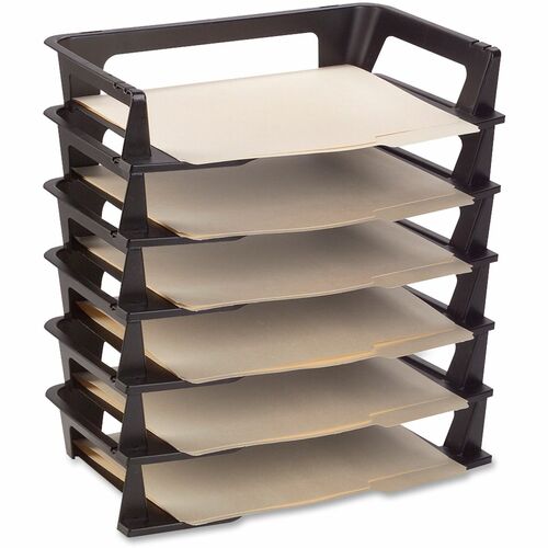 Tray, Letter, Side Load, Black 6/BX