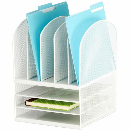 Onyx Mesh Desk Organizer 3 Horizontal 5 Upright
