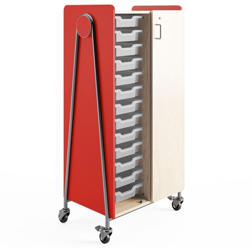 Storage, Mobile, 60 Inch, Red