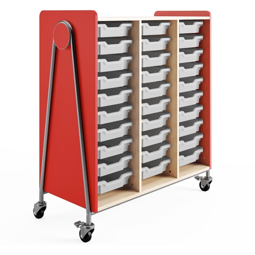 Storage, Mobile, 48 Inch, Red