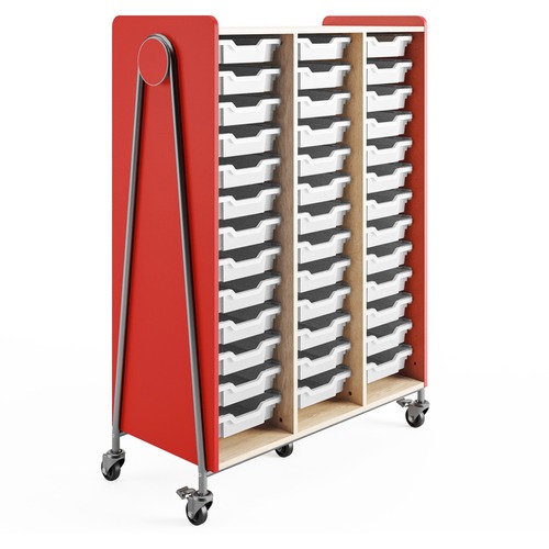 Storage, Mobile, 60 Inch, Red