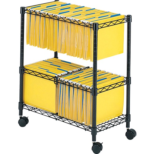 Cart, 2-Tier Wire File, Black