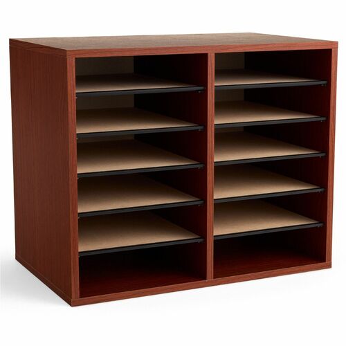 Organizer, Wood, Adjustable, 12 Compartment, Cyan
