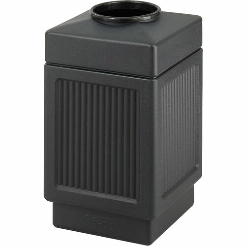 Receptacle, Square, Open Top, Black
