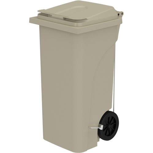 Trash Receptacle, Tan, 32 Gal