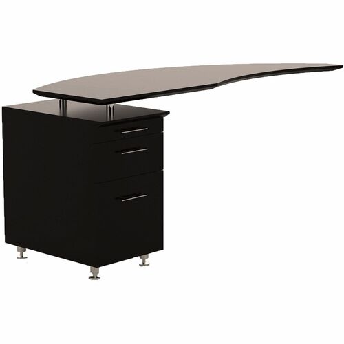 Curve Desk Return With PBF Pedal Left