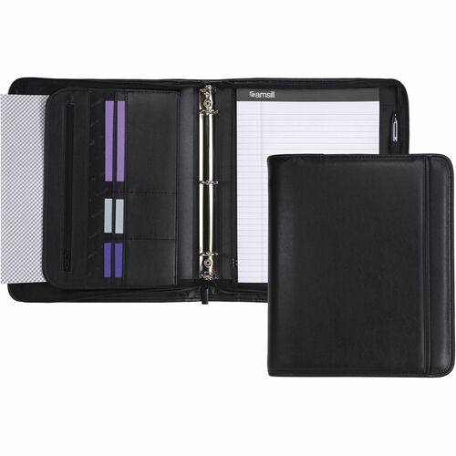 Binder, Pro, Zip, Vinyl, Letter, Black