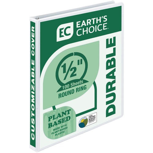Binder, Round, 0.5" White