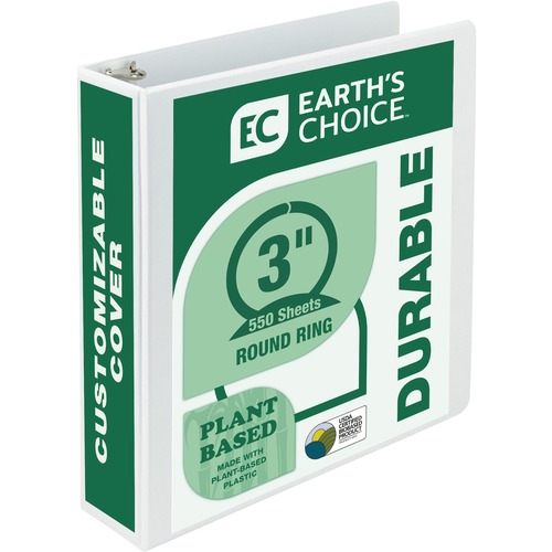 Binder, Round, 3", White