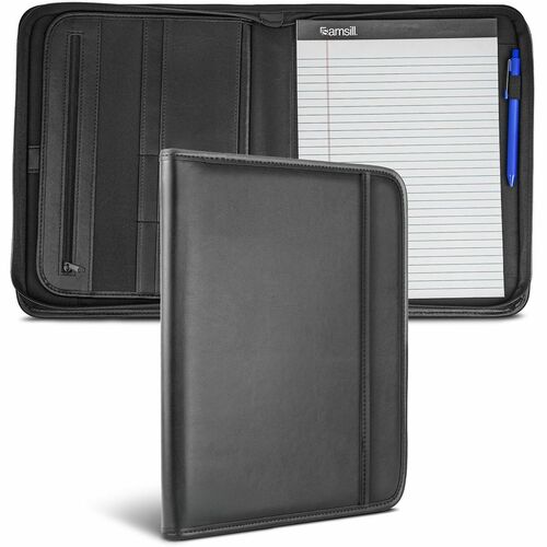 Holder, Pad, Pro, Zip, Leather, Black